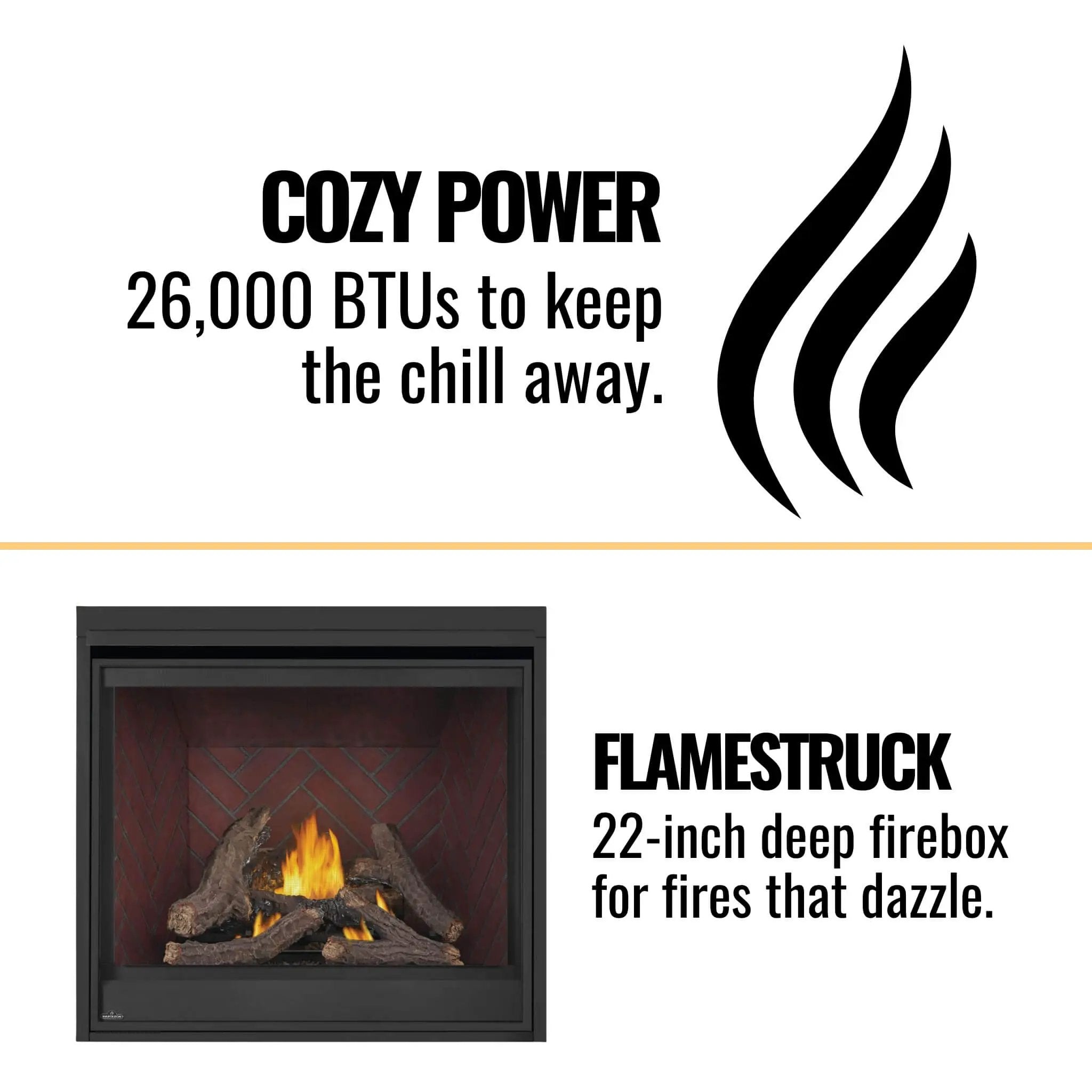 Napoleon Ascent Deep 42-Inch Direct Vent Electronic Ignition Natural Gas Fireplace [D42NTRE] (SAK42391) by SAKSBY WHOLESALE