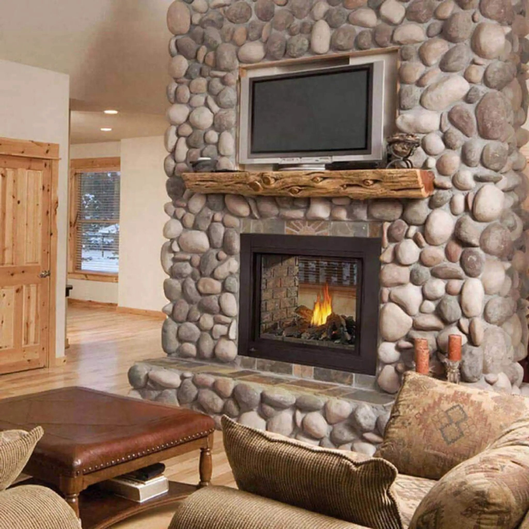 Napoleon Ascent Multi-View 3-Sided Log Set Direct Vent Natural Gas Fireplace [BHD4PNA] (SAK75492) by SAKSBY WHOLESALE