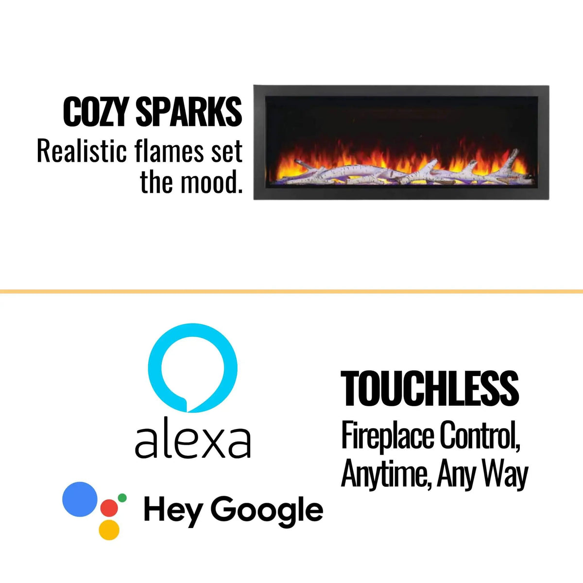 Napoleon Astound Built-In Electric Fireplace With Premium Remote & Mobile App [NEFB50/62/74/96AB] (SAK34921) by SAKSBY WHOLESALE