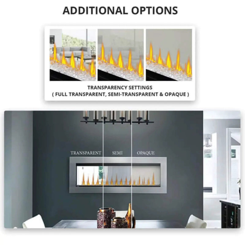 Napoleon Clearion Elite 60-Inch Fully Recessed See Thru Wall Mounted Electric Fireplace [NEFBD60HE] (SAK31716) by SAKSBY WHOLESALE