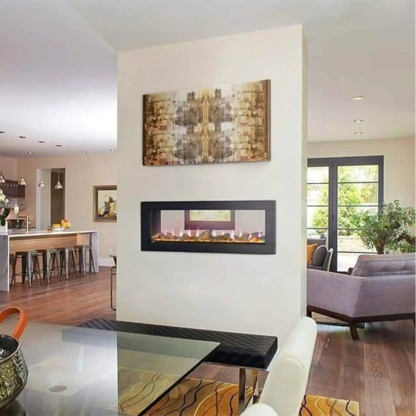 Napoleon Clearion Elite 60-Inch Fully Recessed See Thru Wall Mounted Electric Fireplace [NEFBD60HE] (SAK31716) by SAKSBY WHOLESALE
