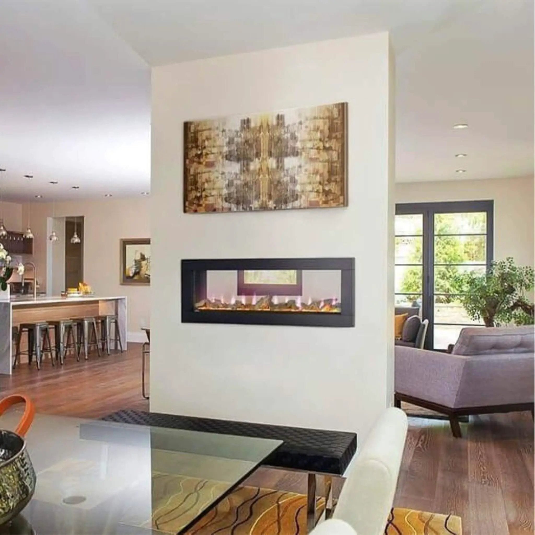 Napoleon Clearion Elite 60-Inch Fully Recessed See Thru Wall Mounted Electric Fireplace [NEFBD60HE] (SAK31716) by SAKSBY WHOLESALE