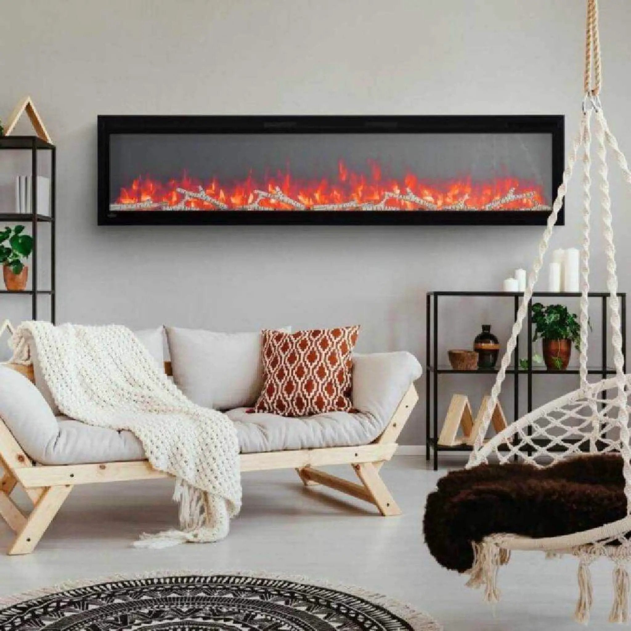 Napoleon Entice Wall-Hanging Electric Fireplace With Multi-Function Remote Control (SAK74519) by SAKSBY WHOLESALE
