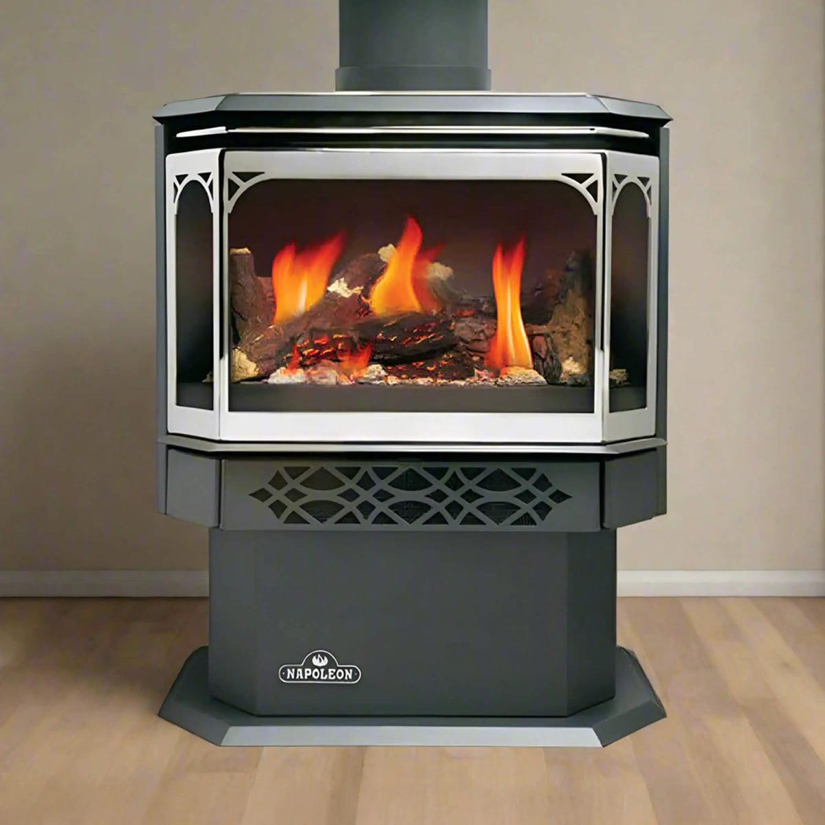Napoleon Haliburton 50 22-Inch Direct Vent Millivolt Ignition Compact Natural Gas Stove [GDS28-1NSB] (SAK81523) by SAKSBY WHOLESALE