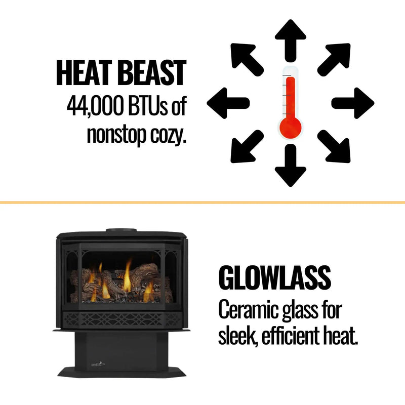 Napoleon Havelock 50 28-Inch Direct Vent Natural Gas Stove With Triple Burner [GDS50-1NE] (SAK68193) by SAKSBY WHOLESALE