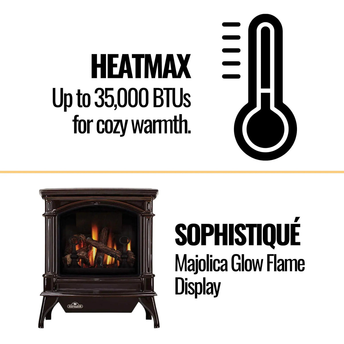 Napoleon Knightsbridge 60 Majolica Brown 27-Inch Natural Gas Stove With Flame And Heat Adjustment [GDS60-1NNSB] (SAK14738) by SAKSBY WHOLESALE