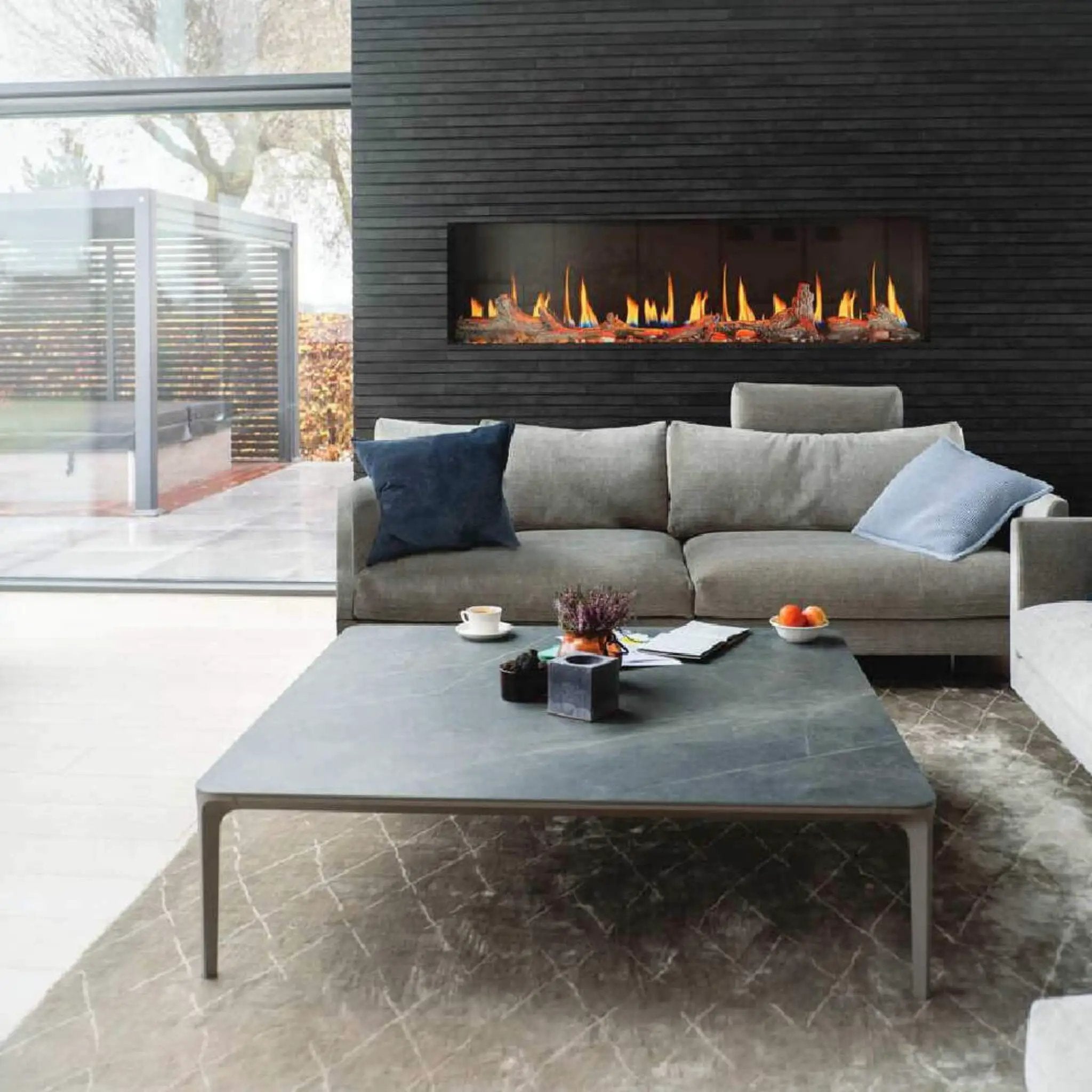 Napoleon Luminex 65-Inch LCD Built-In Electric Fireplace With Remote Control [NEFL65LCD-3SV] (SAK83665) by SAKSBY WHOLESALE