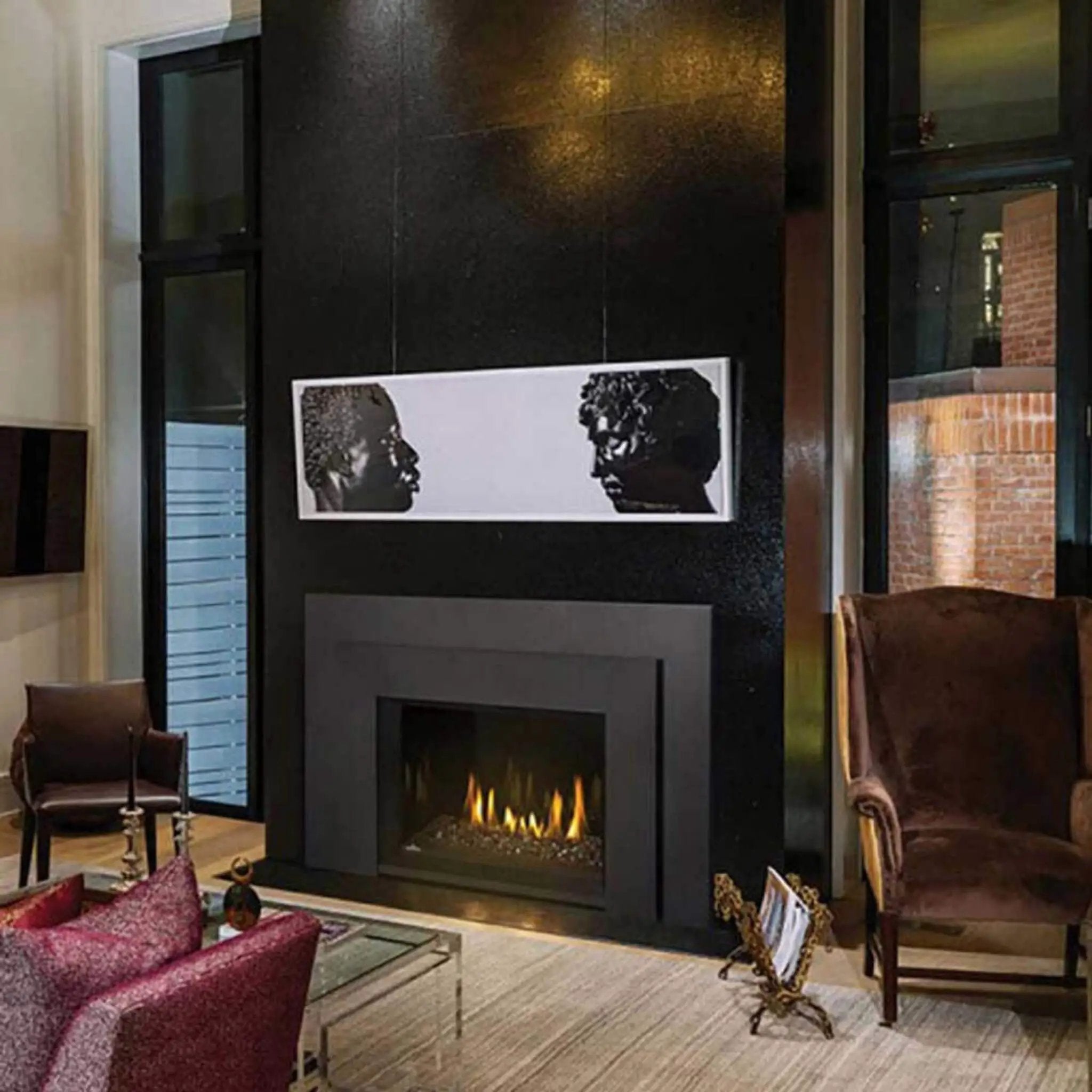 Napoleon Oakville 3 Glass Direct Vent Electronic Ignition Natural Gas Fireplace Insert, 28" [GDIG3N] (SAK29675) by SAKSBY WHOLESALE