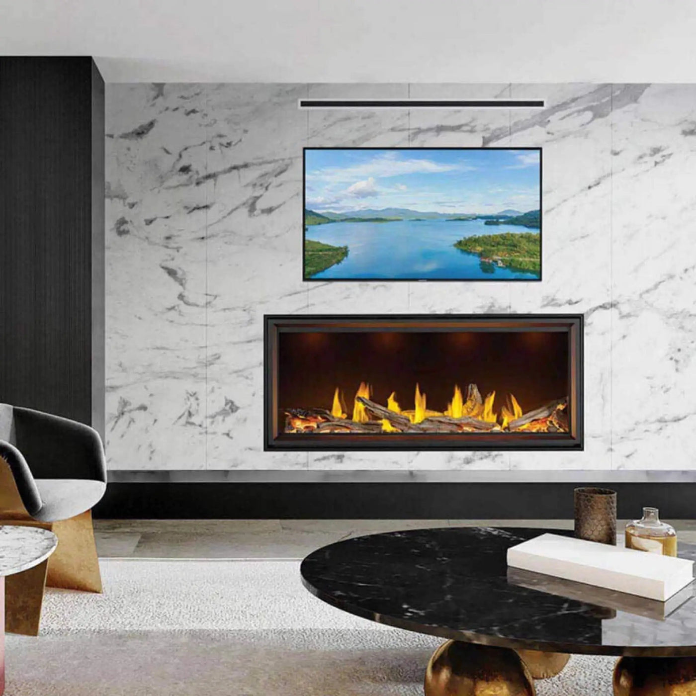 Napoleon Tall Linear Vector Direct Vent Natural Gas Fireplace With Remote Control [TLV50/62/74N] (SAK58256) by SAKSBY WHOLESALE