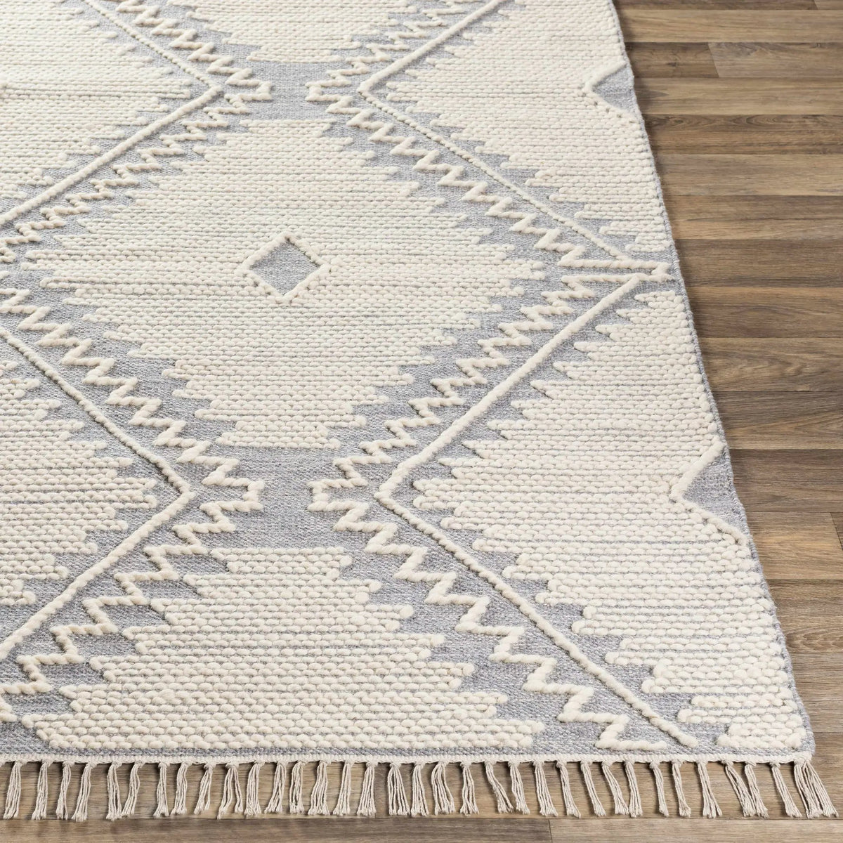 Naranjito Cream/Slate Trellis 2x3 Rug - Clearance, photo 10 of 11