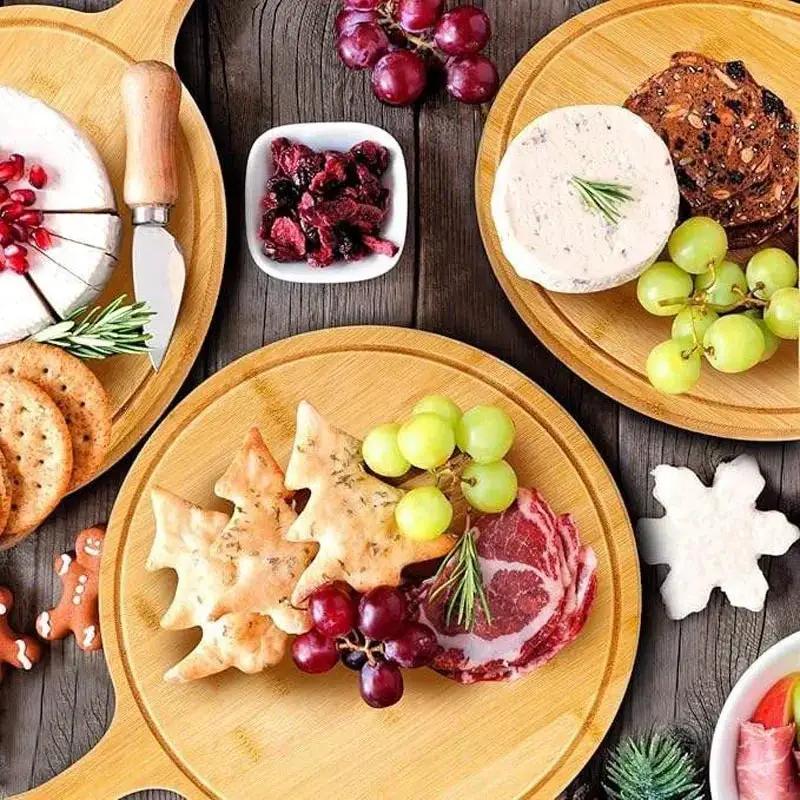 Natural Bamboo Round Pizza Platter by House Of Avana