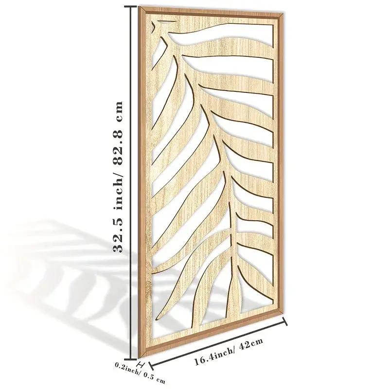 Natural Leaves Veneer Large Wood Art by House Of Avana