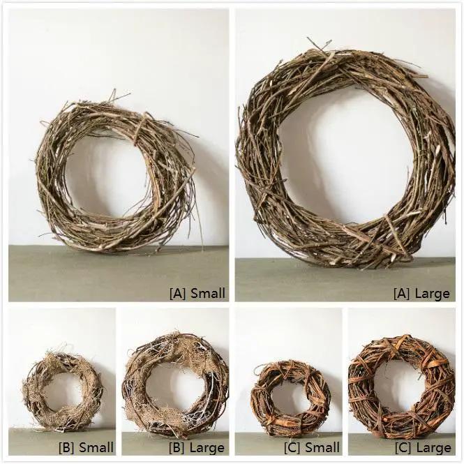 Fall Natural Rattan and Willow Wreath Christmas by RusticReach