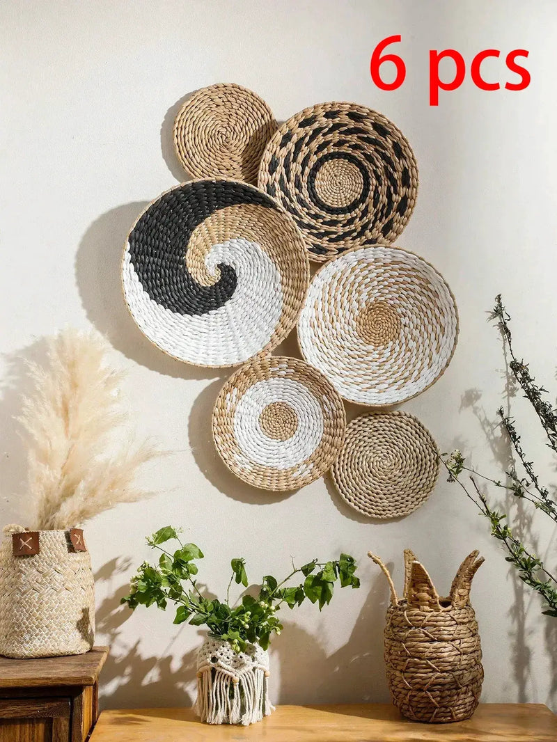 Natural Seagrass Handmade Wall Decor with Organic Texture by House Of Avana