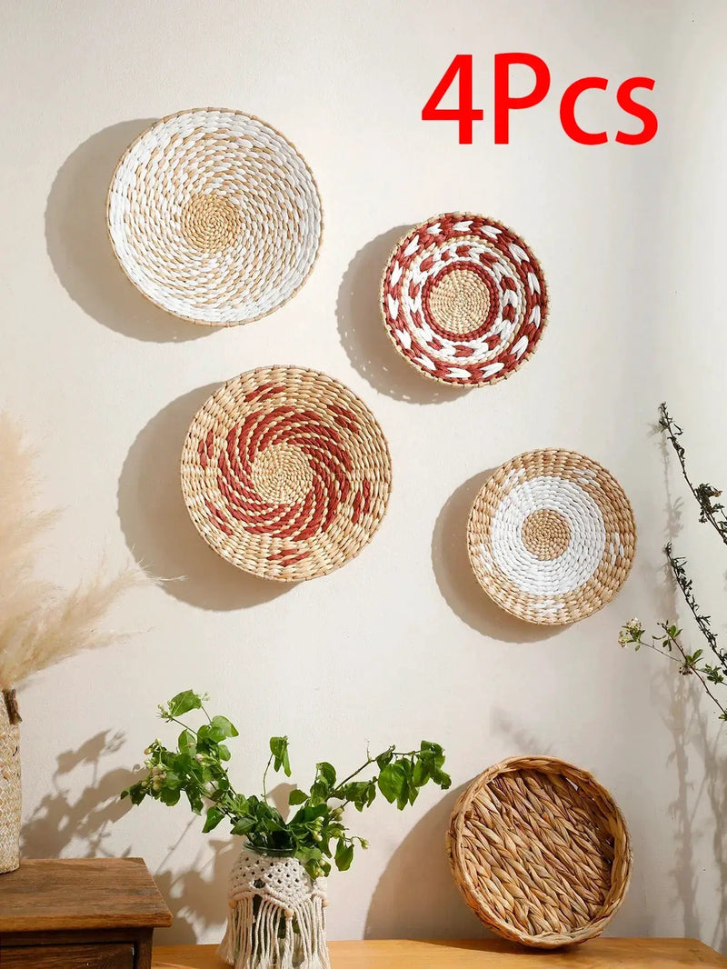 Natural Seagrass Handmade Wall Decor with Organic Texture by House Of Avana