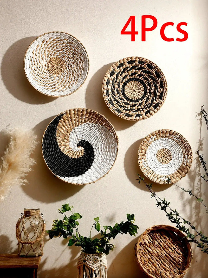 Natural Seagrass Handmade Wall Decor with Organic Texture by House Of Avana