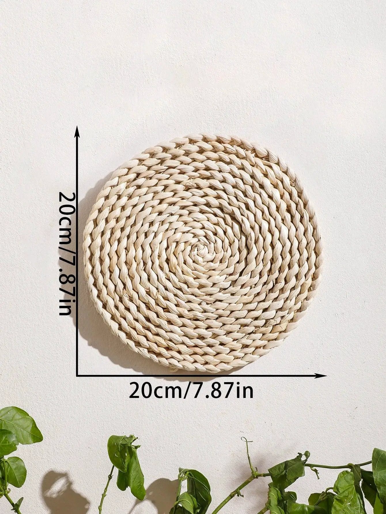 Natural Seagrass Handmade Wall Decor with Organic Texture by House Of Avana
