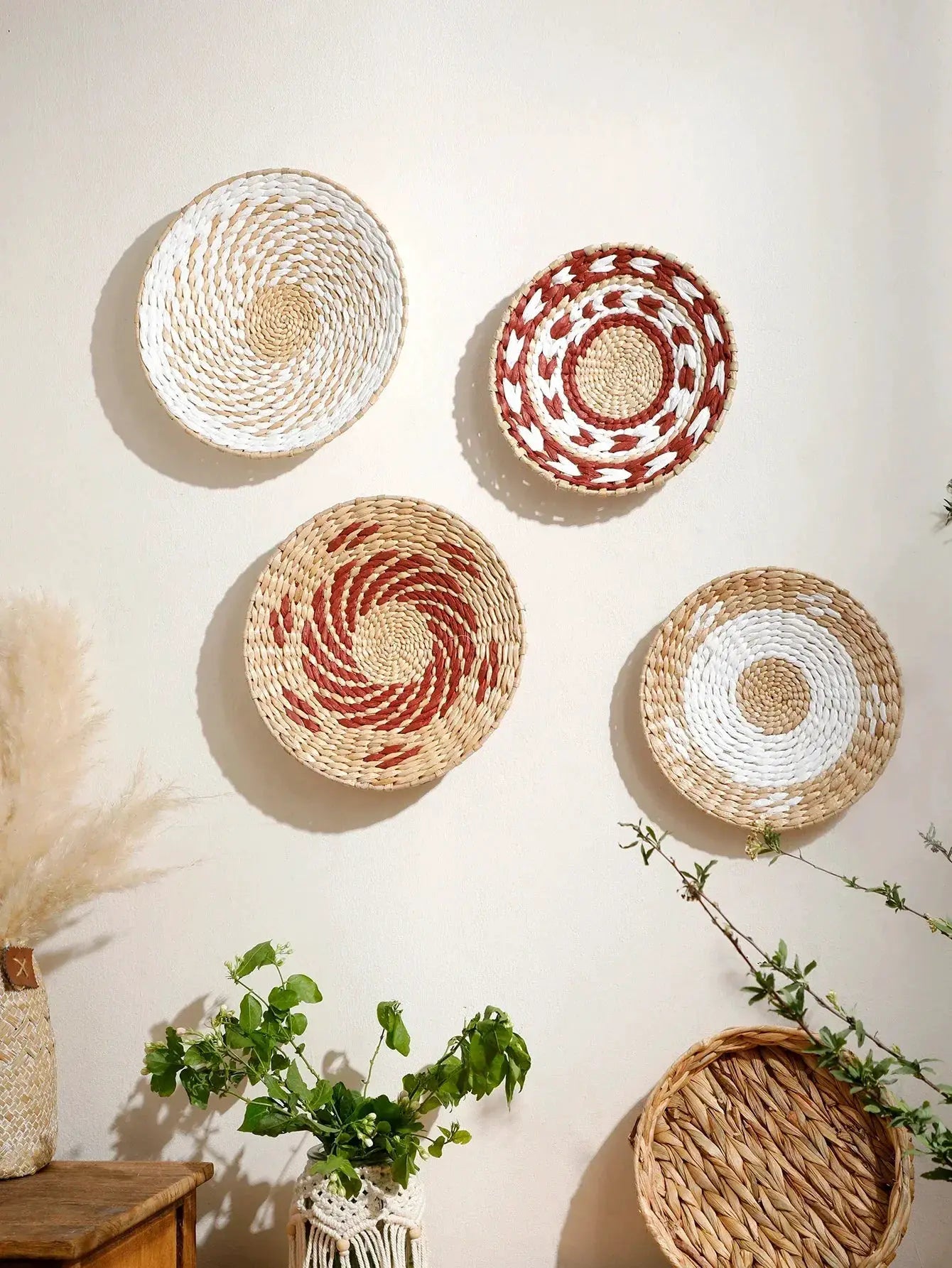 Natural Seagrass Handmade Wall Decor with Organic Texture by House Of Avana
