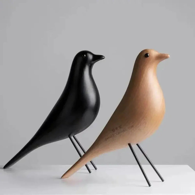 Minimalist Wooden Bird Figurine Decorative Tabletop Accent by House Of Avana