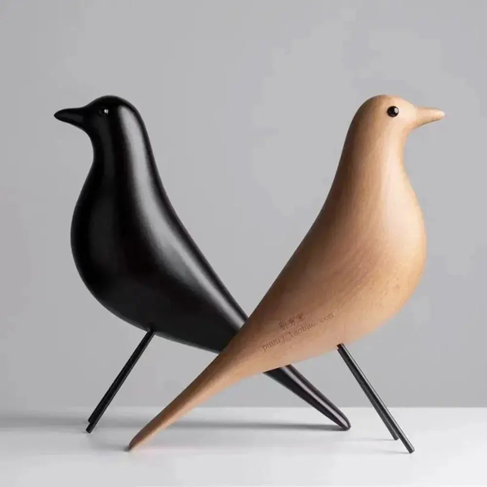Minimalist Wooden Bird Figurine Decorative Tabletop Accent by House Of Avana
