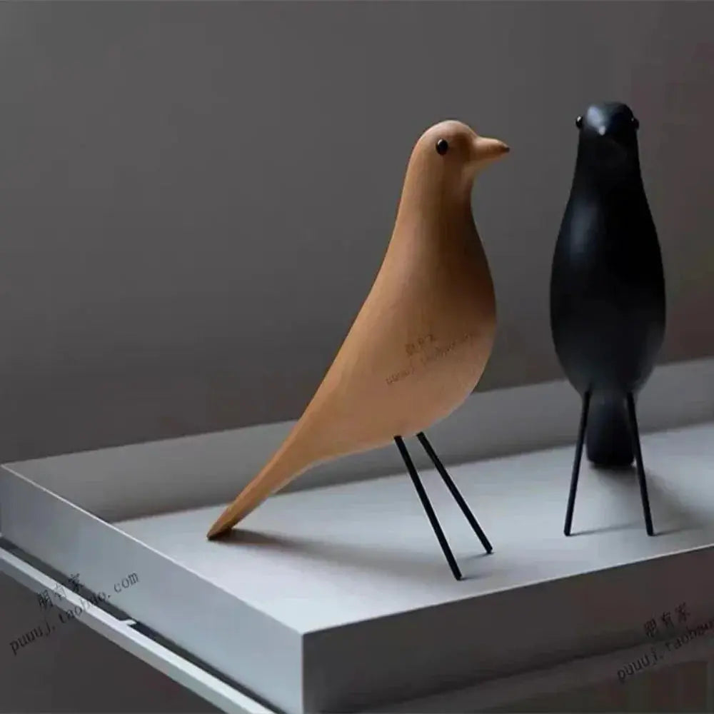 Minimalist Wooden Bird Figurine Decorative Tabletop Accent by House Of Avana