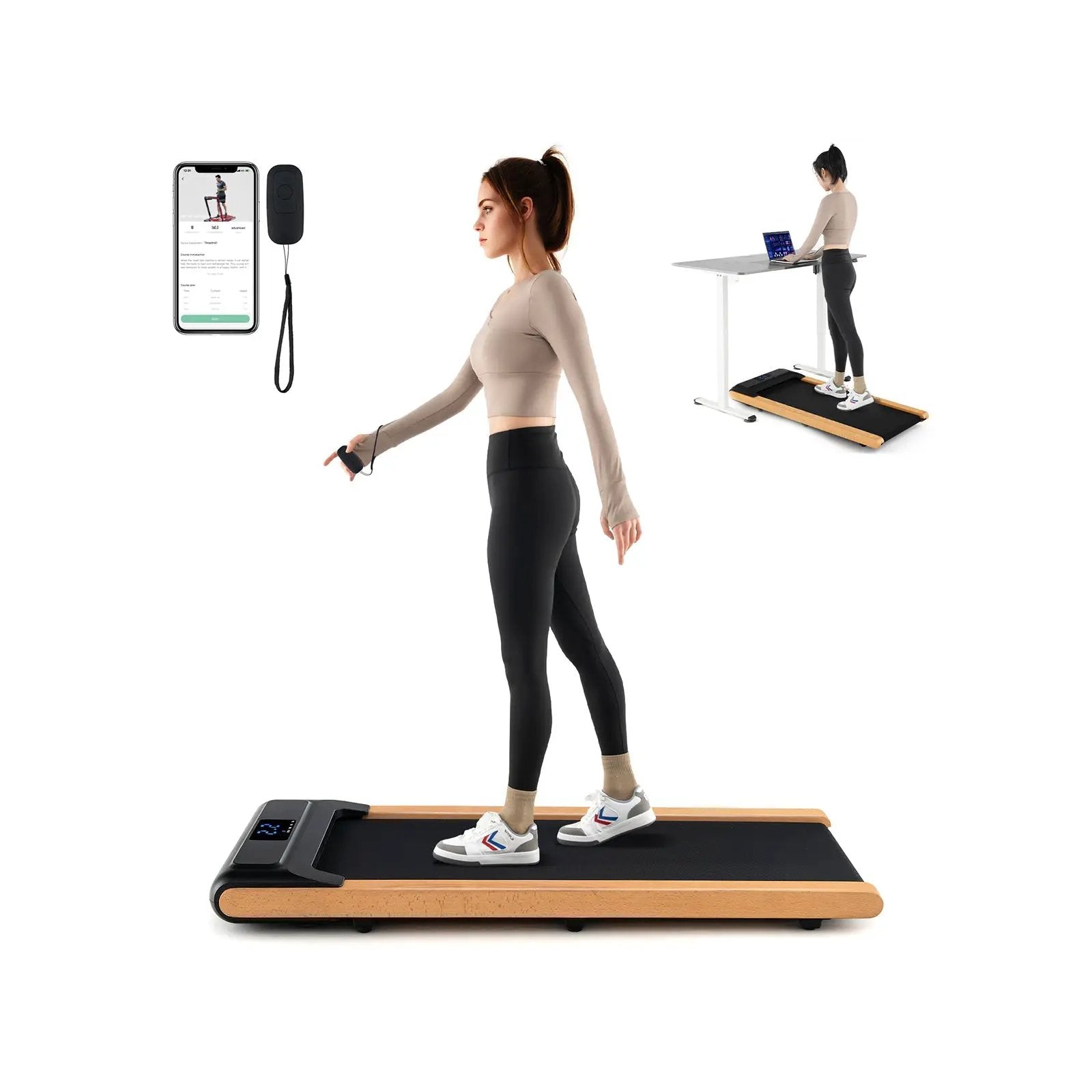 3-in-1 Walking Pad with Remote and Smart APP Control for Home Office by DirectDeals