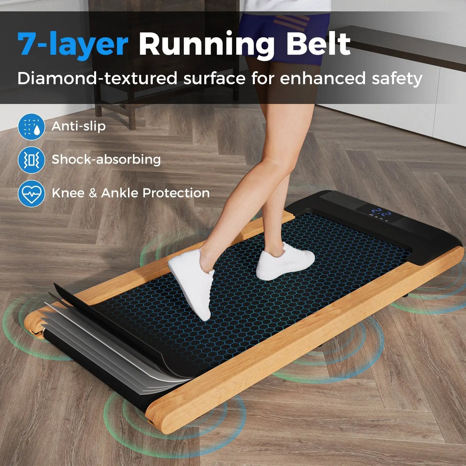 3-in-1 Walking Pad with Remote and Smart APP Control for Home Office by DirectDeals