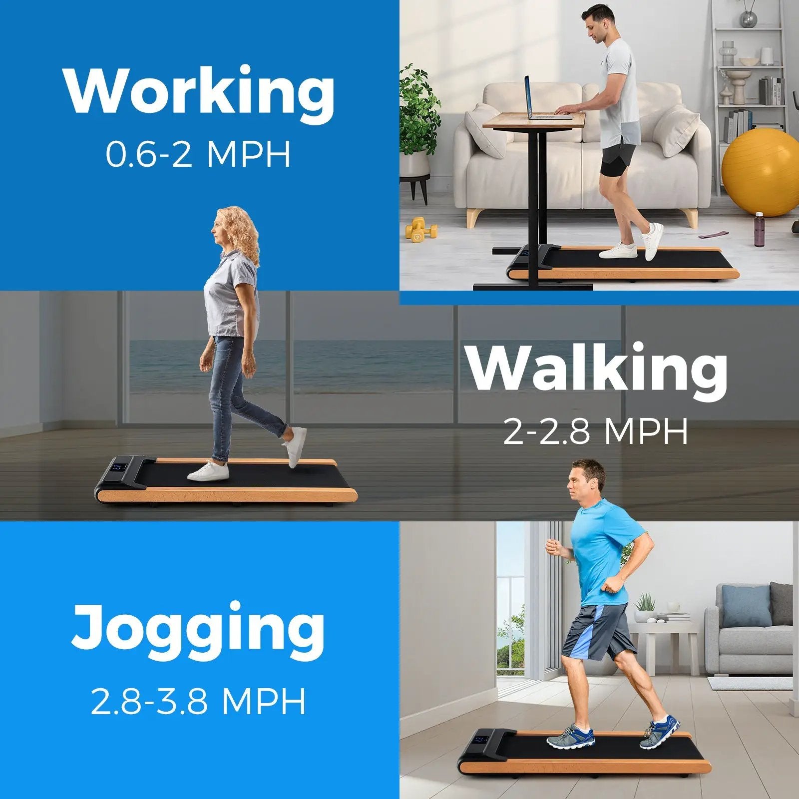3-in-1 Walking Pad with Remote and Smart APP Control for Home Office by DirectDeals