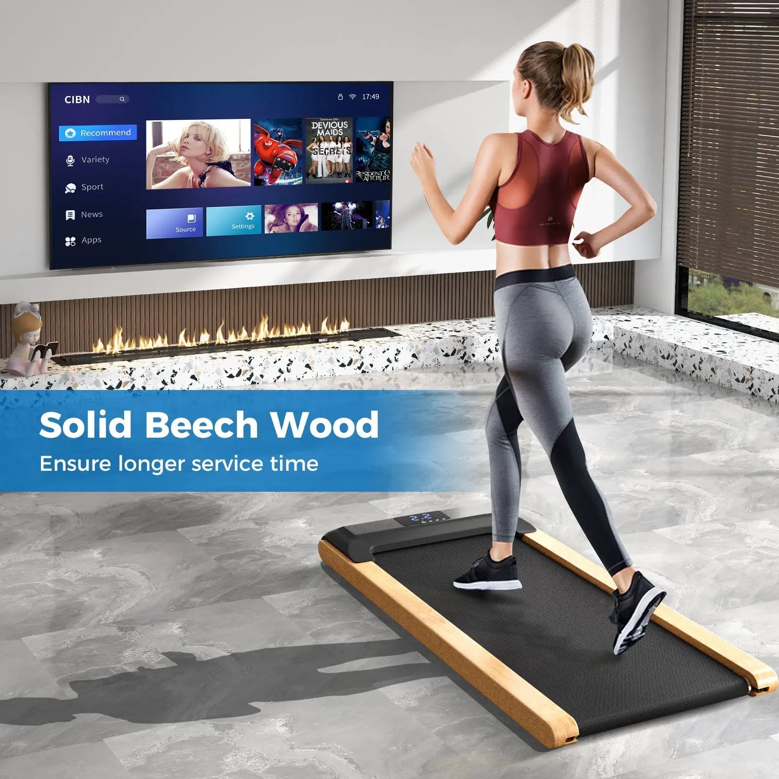 3-in-1 Walking Pad with Remote and Smart APP Control for Home Office by DirectDeals