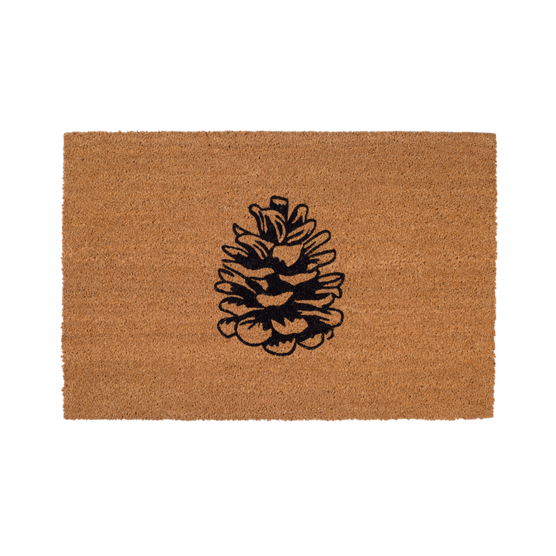 Nature Lover Pine Cone Coir Doormat by Fab Habitat