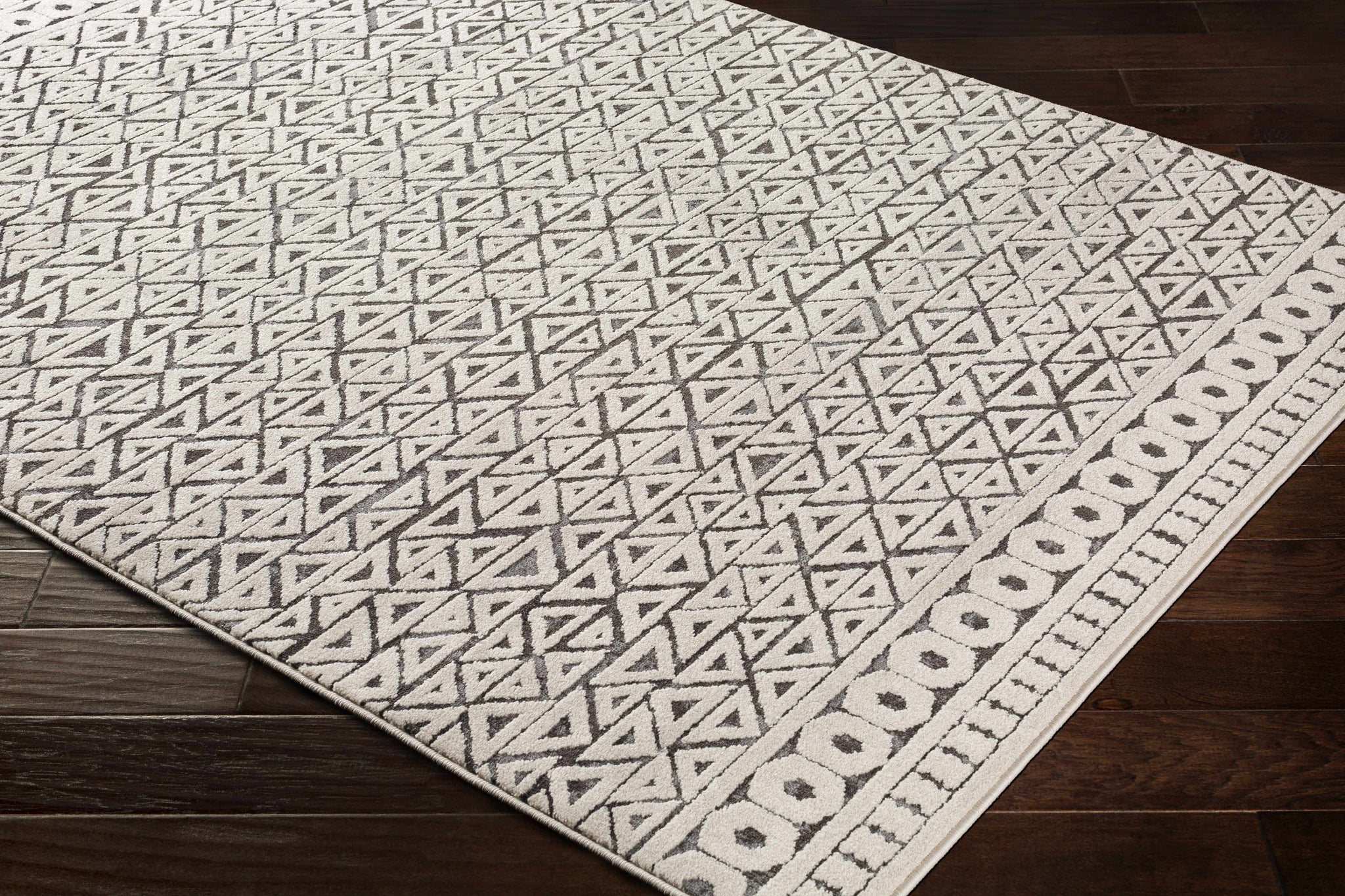 Naylor Beige/Charcoal Rug - Clearance by Boutique Rugs