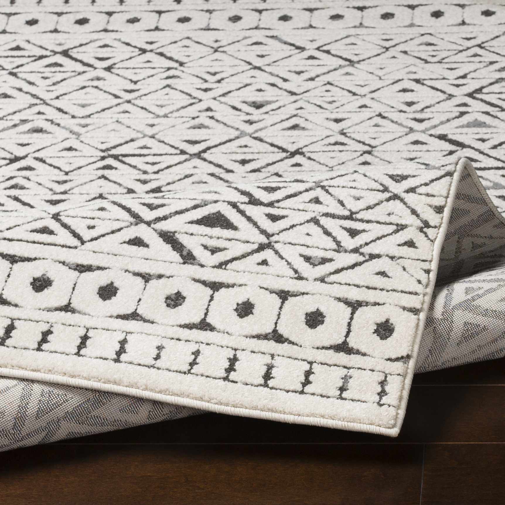 Naylor Beige/Charcoal Rug - Clearance by Boutique Rugs