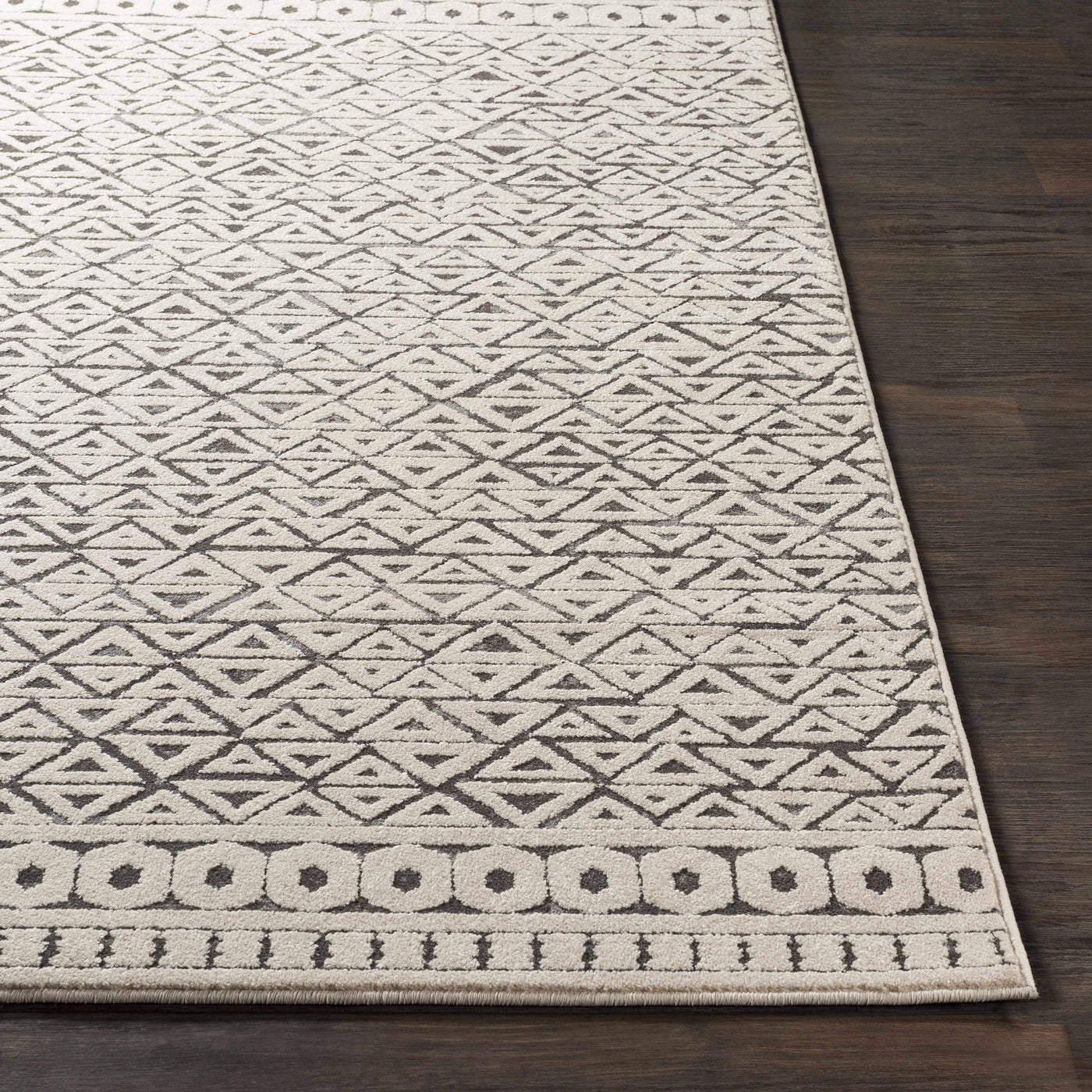 Naylor Beige/Charcoal Rug - Clearance by Boutique Rugs