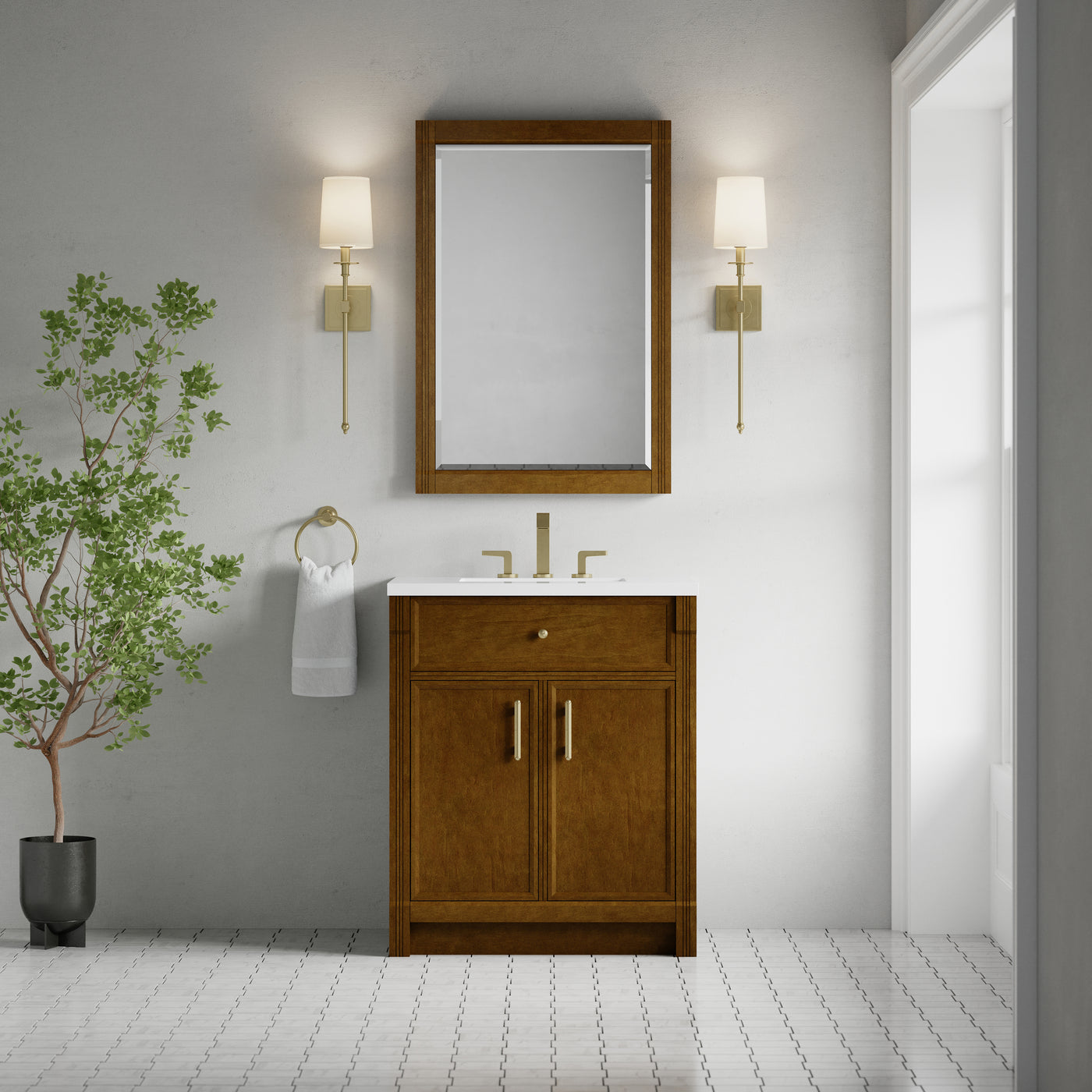 James Martin Bellshire 30" Single Bathroom Vanity, Honey Oak, view 31