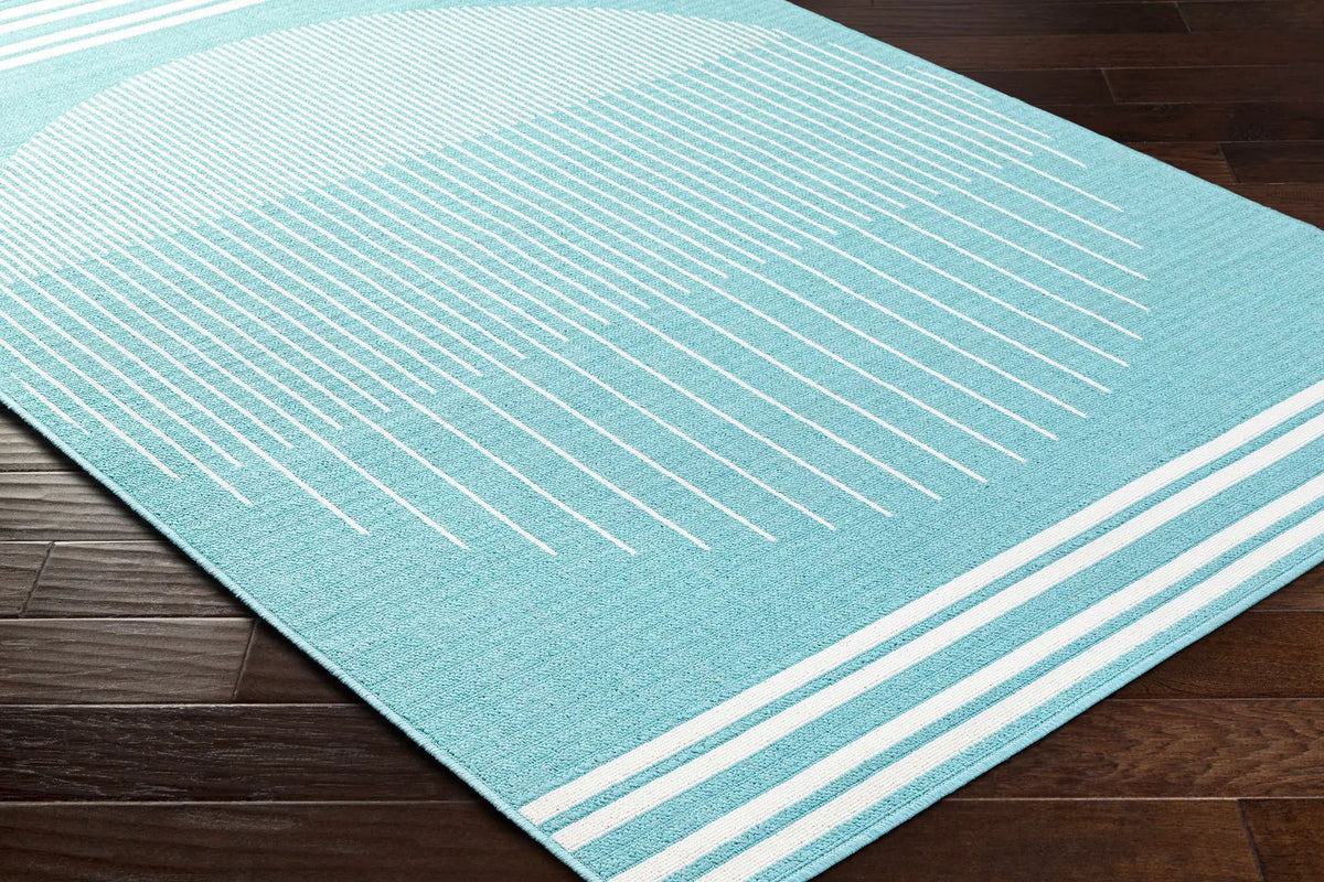 Nabil Aqua Outdoor Area Rug - Clearance, photo 5 of 13