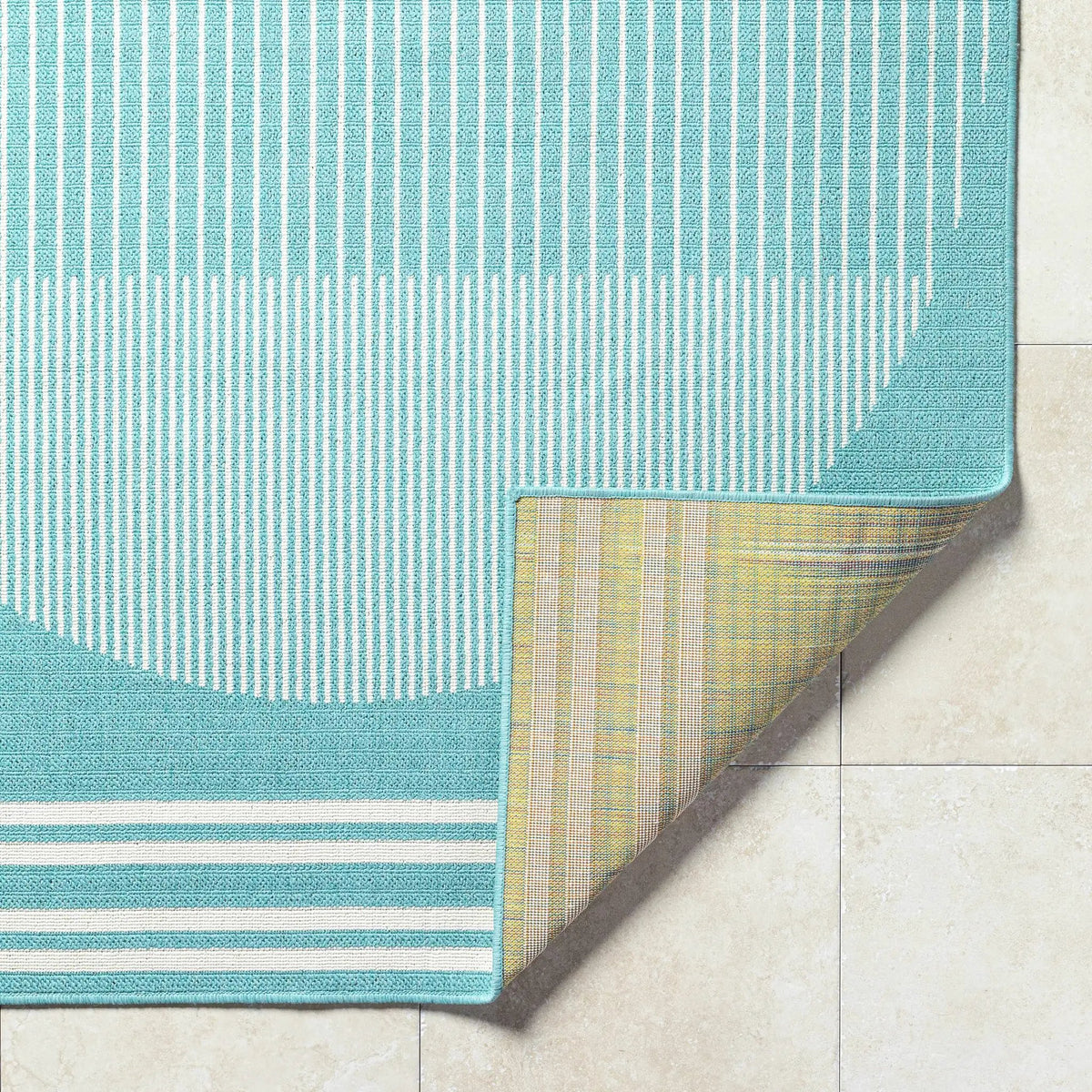 Nabil Aqua Outdoor Area Rug - Clearance, photo 6 of 13