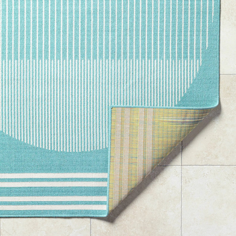 Nabil Aqua Outdoor Area Rug - Clearance by Boutique Rugs