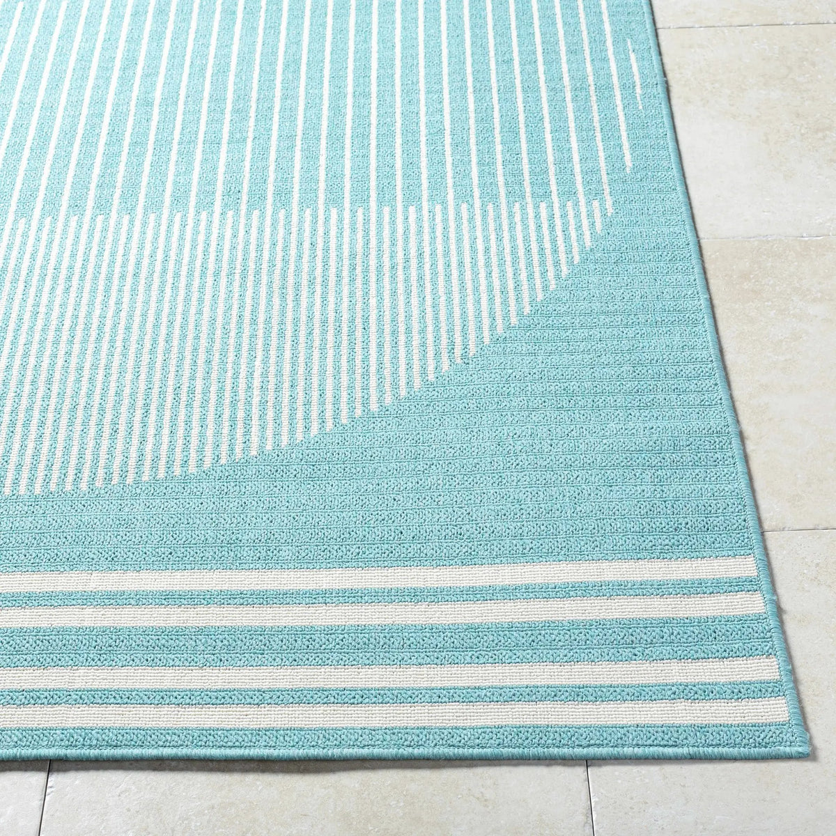 Nabil Aqua Outdoor Area Rug - Clearance, photo 4 of 13