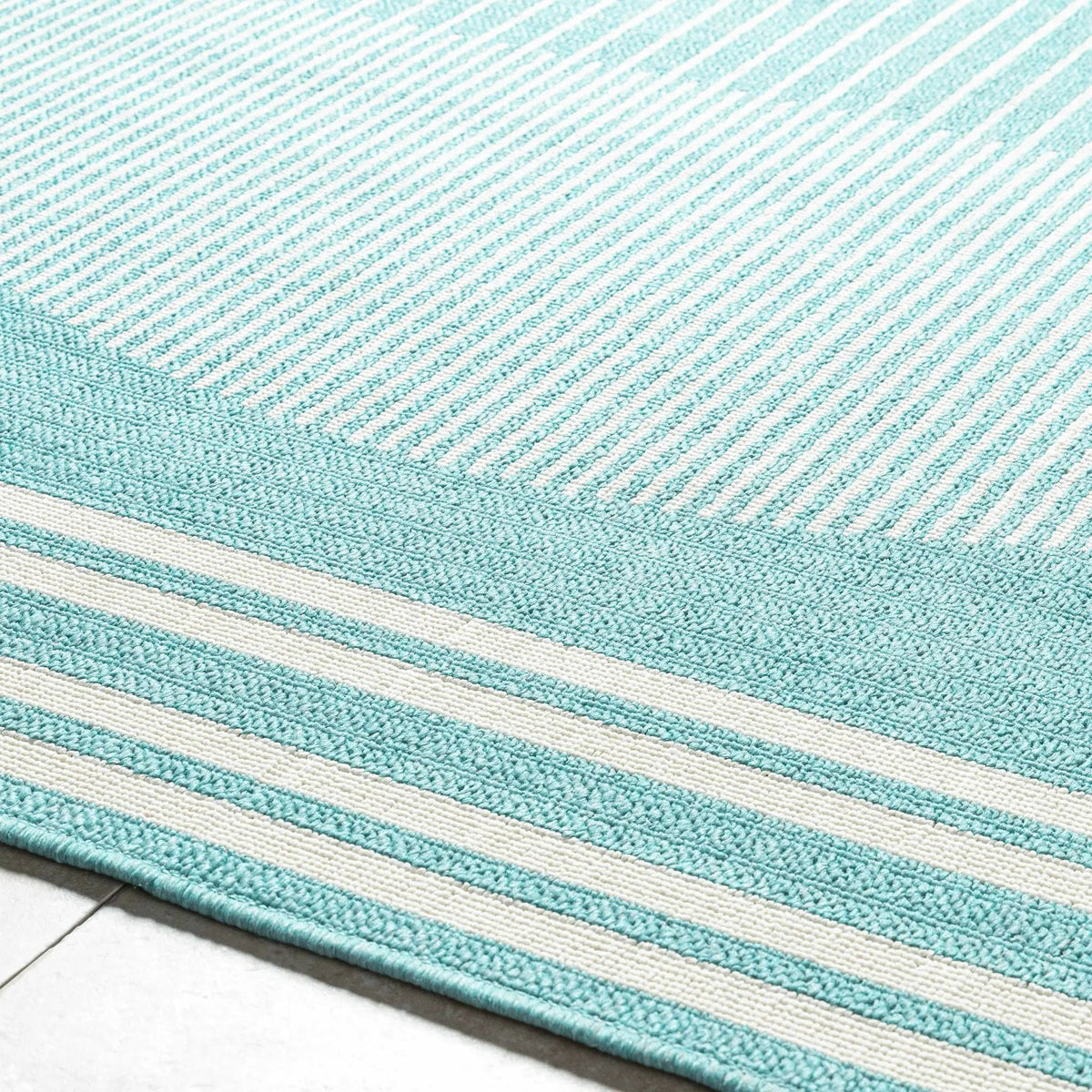 Nabil Aqua Outdoor Area Rug - Clearance, photo 7 of 13