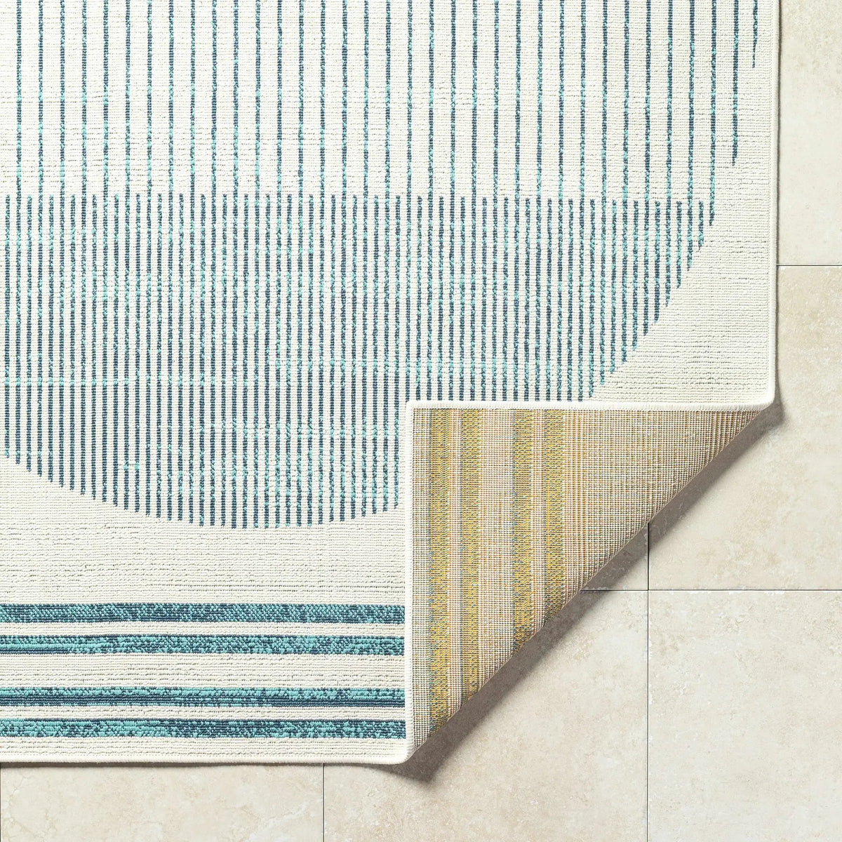Nabil Slate Blue Outdoor Area Rug - Clearance, photo 6 of 13
