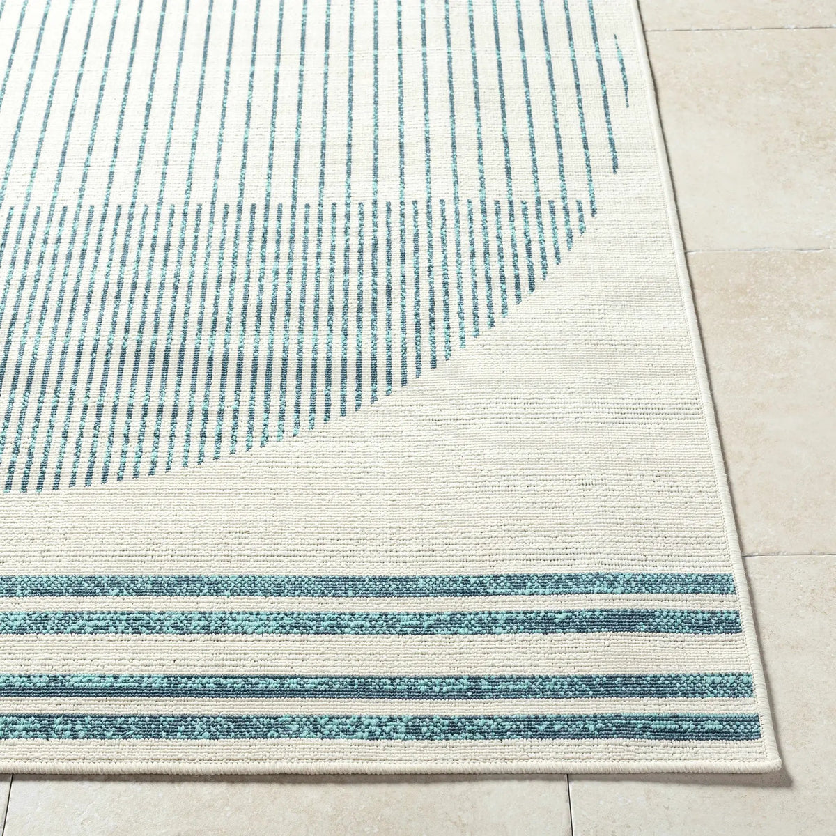 Nabil Slate Blue Outdoor Area Rug - Clearance, photo 4 of 13