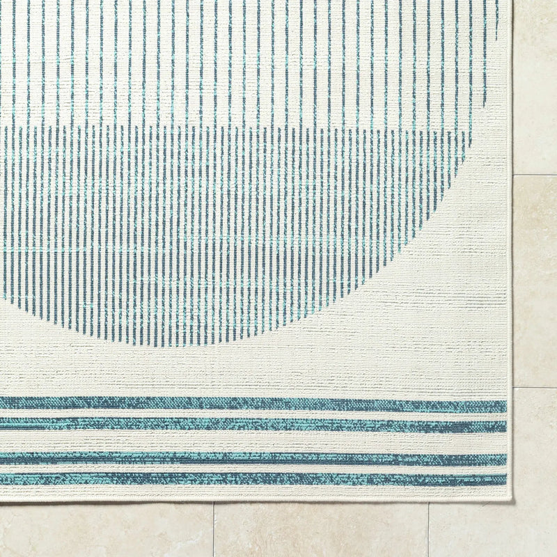 Nabil Slate Blue Outdoor Area Rug - Clearance by Boutique Rugs