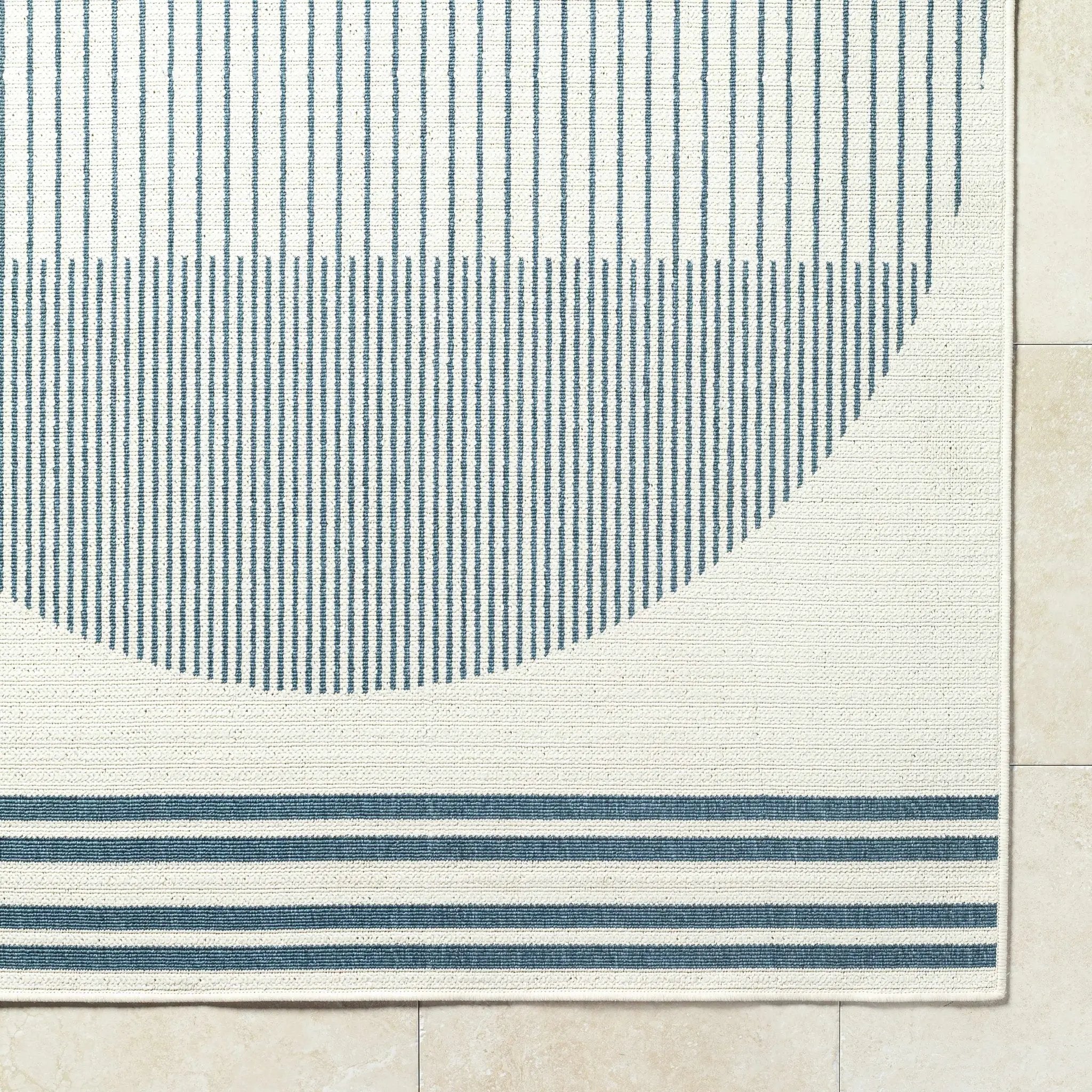 Nabil Midnight Blue Outdoor Area Rug - Clearance by Boutique Rugs