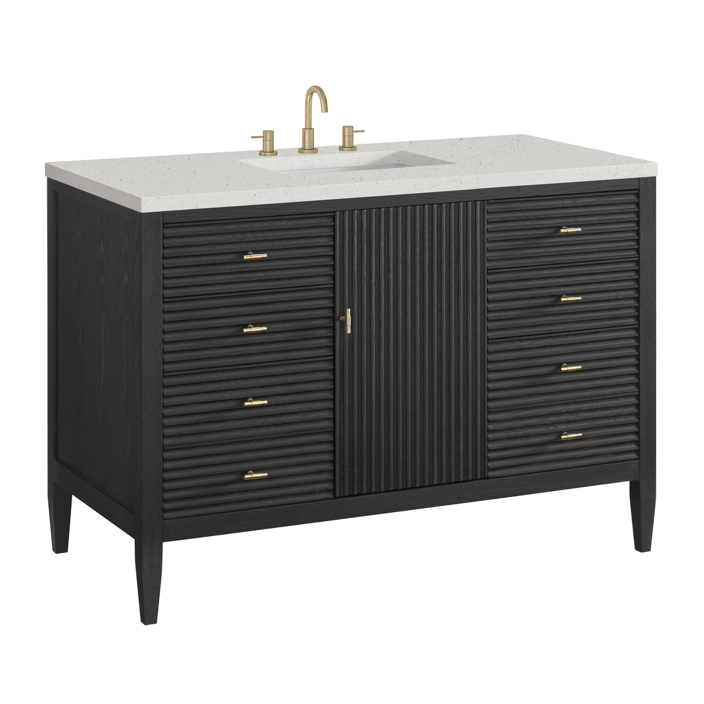 James Martin Myrrin 48" Single Bathroom Vanity, Carbon Oak, view 40
