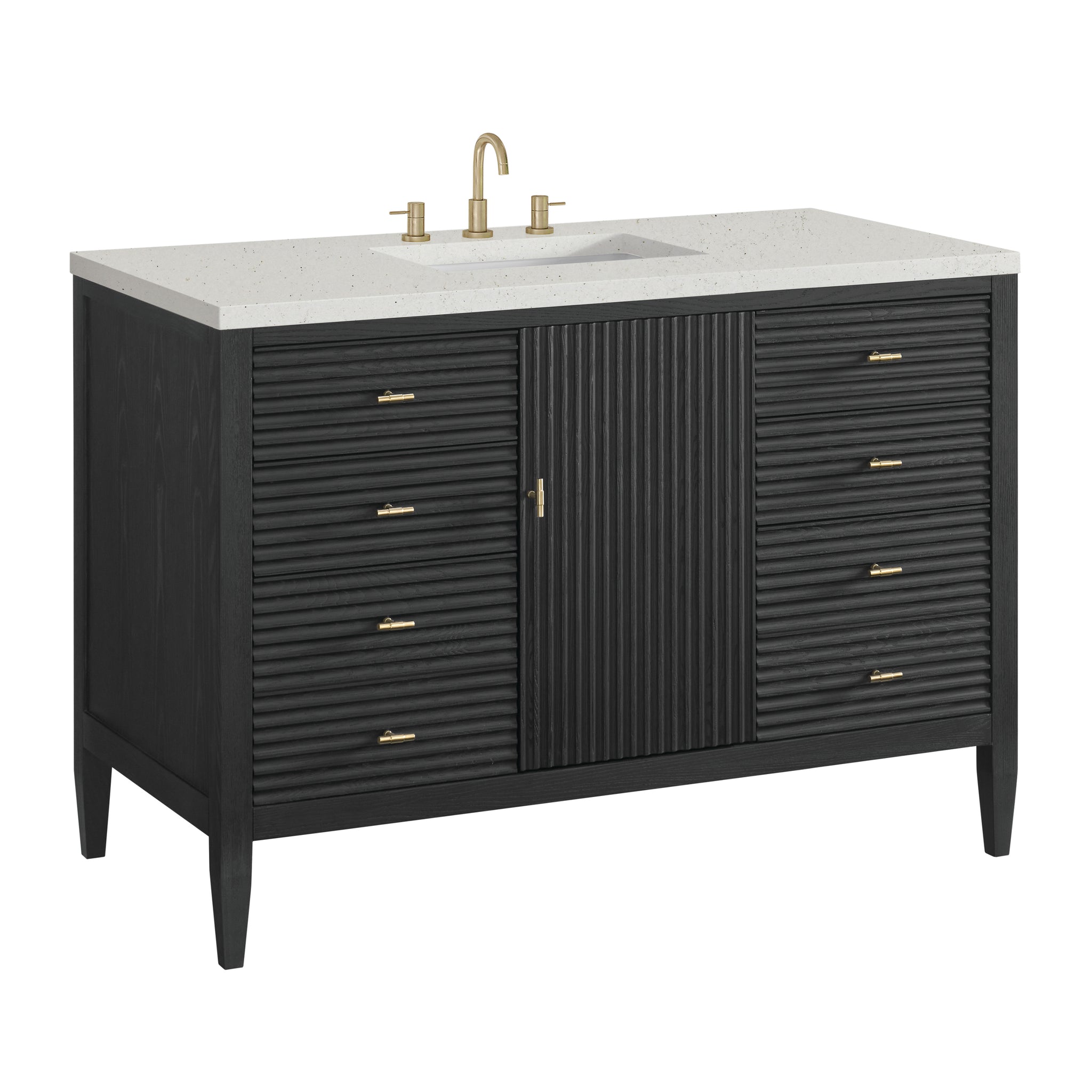 James Martin Myrrin 48" Single Bathroom Vanity, Carbon Oak, view 40