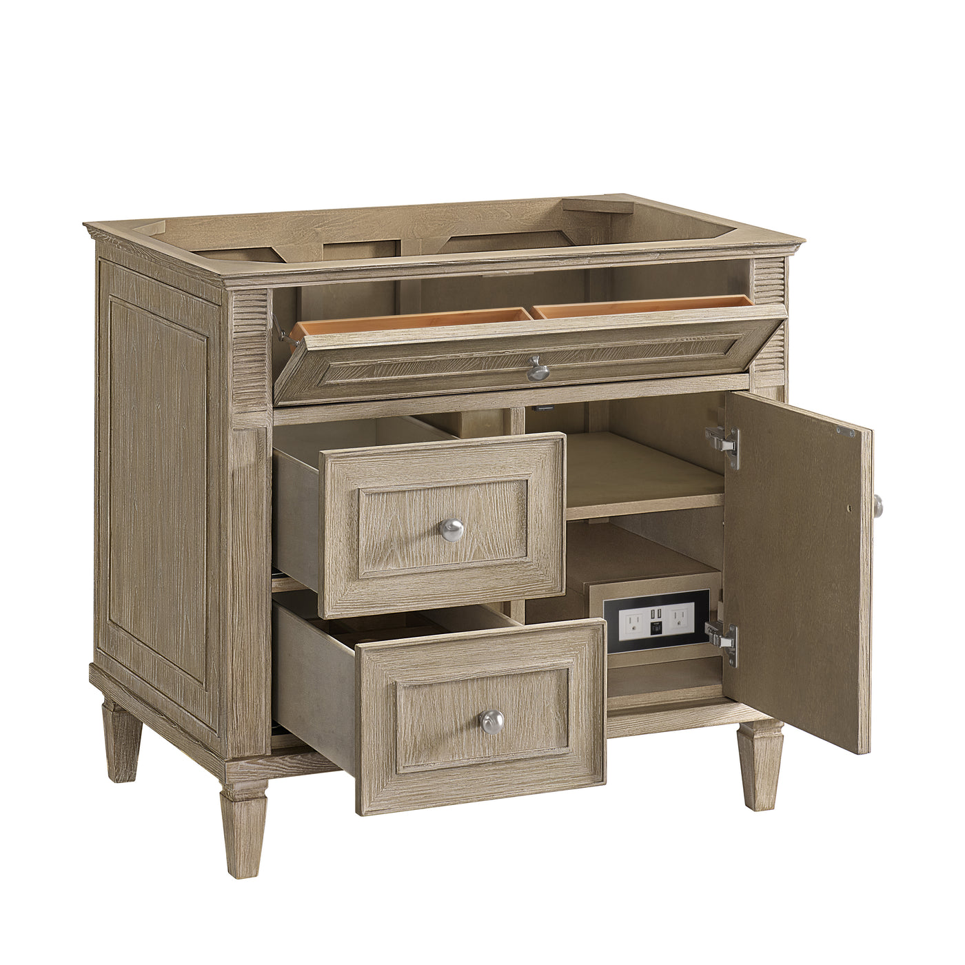 James Martin Lorelai 36" Single Bathroom Vanity, Whitewashed Oak, view 39