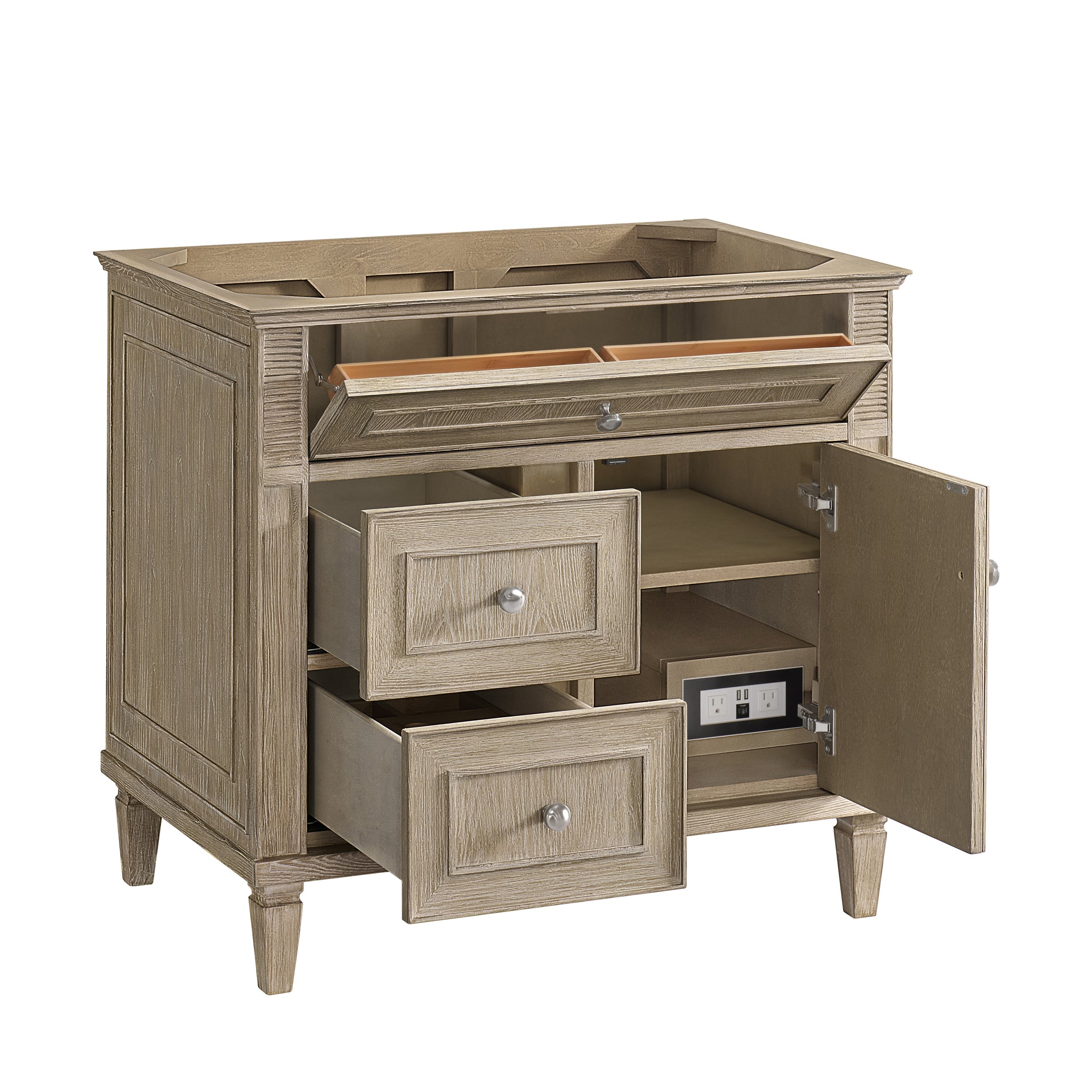 James Martin Lorelai 36" Single Bathroom Vanity, Whitewashed Oak, view 39