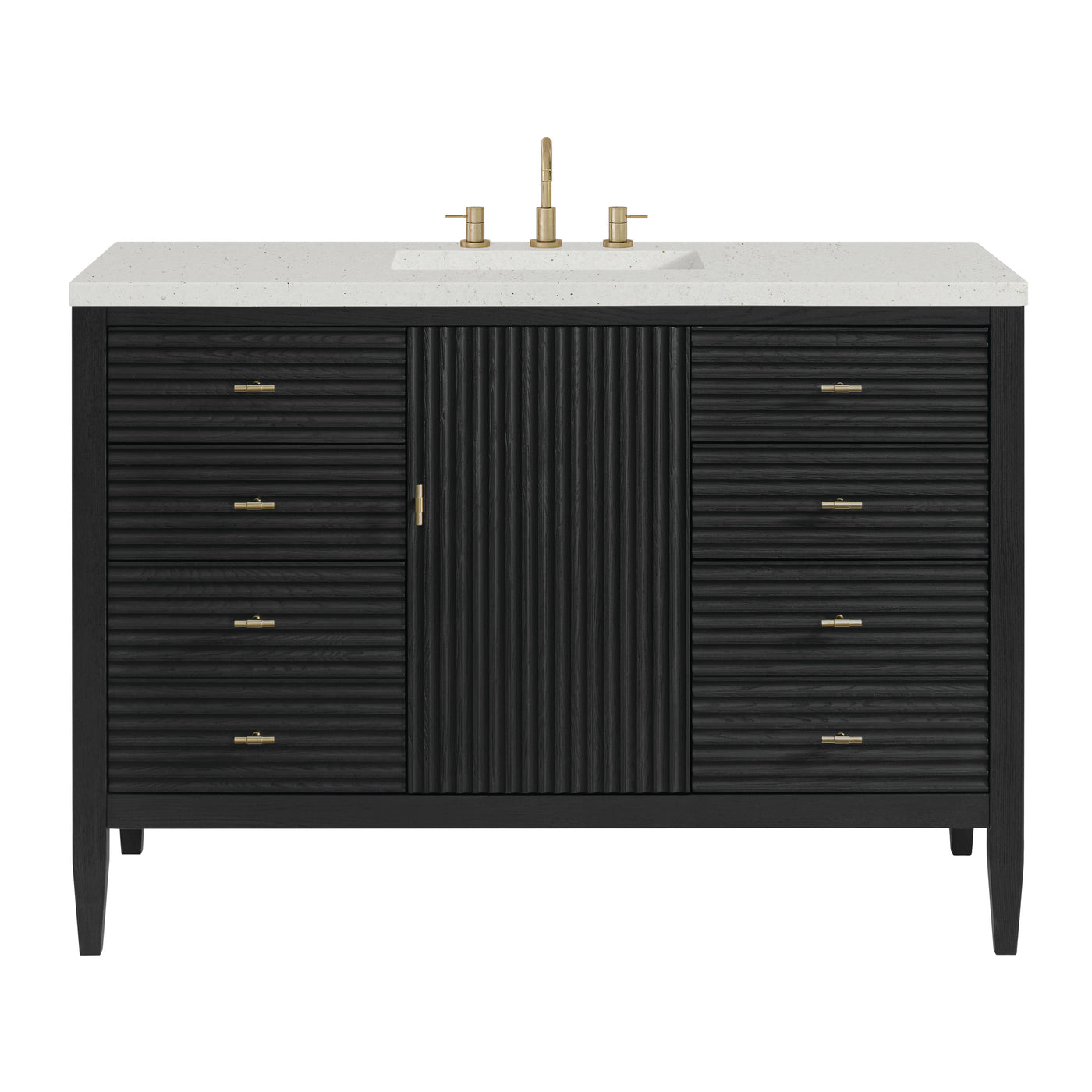 James Martin Myrrin 48" Single Bathroom Vanity, Carbon Oak, view 31