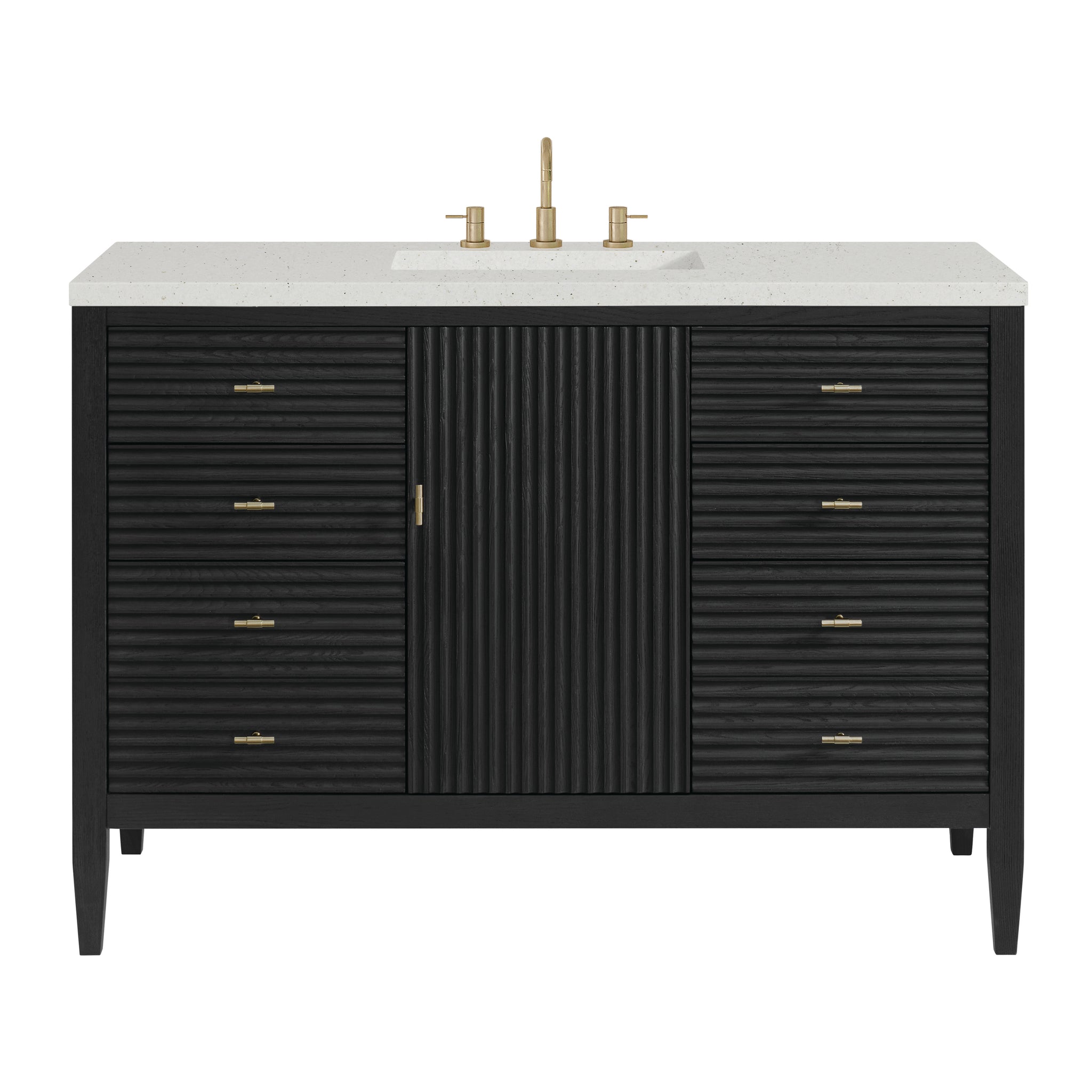 James Martin Myrrin 48" Single Bathroom Vanity, Carbon Oak, view 31