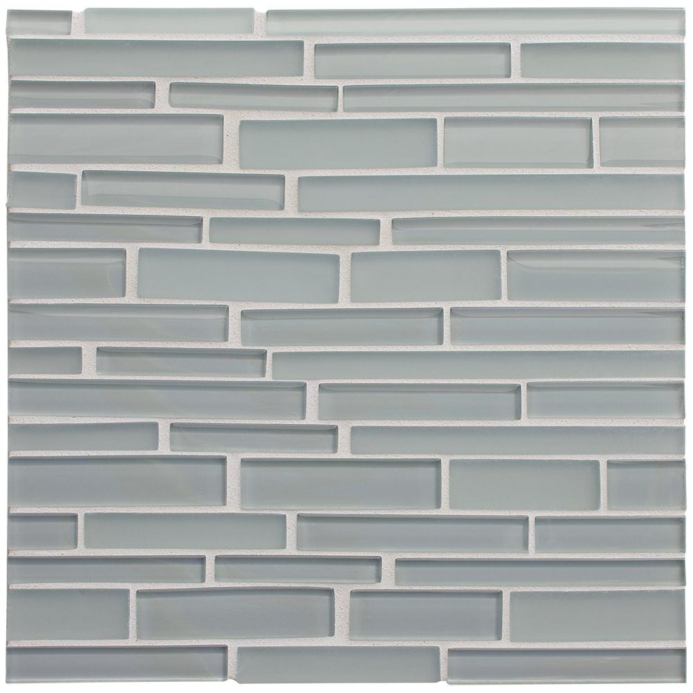 Nebbia Gloss/Matte Interlocking Slides Glass Mosaics 12x12 Glass Gloss/Matte 12x12 Mosaics